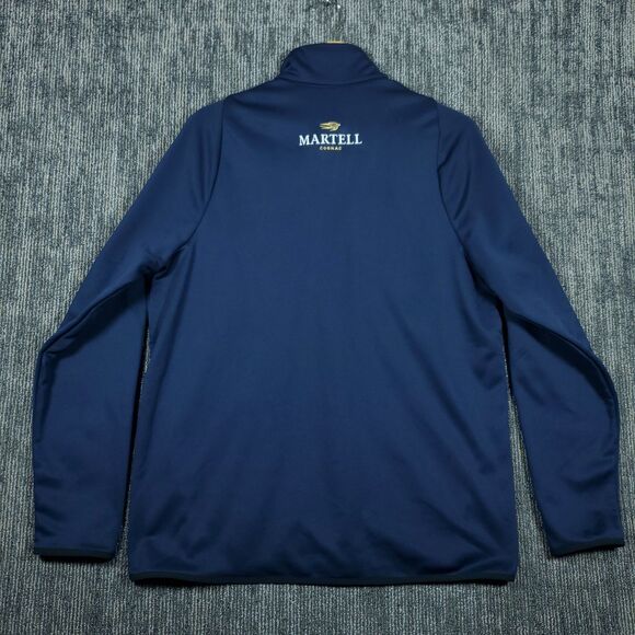 Nike Mens L Dri Fit Blue Pullover Qtr 1/4 Zip Dry Fit Sweater Martell Cognac NWT - Picture 3 of 16